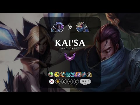 Kai'Sa ADC vs Yasuo - KR Master Patch 12.22
