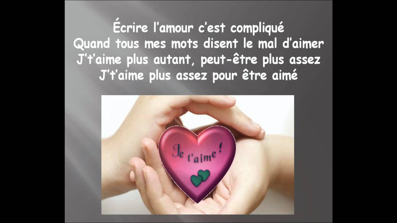 Songtext Etienne Drapeau Ecrire L Amour Musikguru
