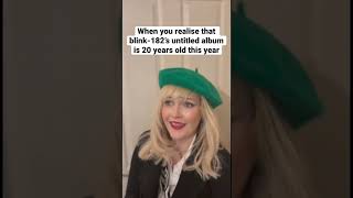 How is blink-182’s untitled album 20 years old this year!? 🤯 #emo #poppunk #blink182 #shorts