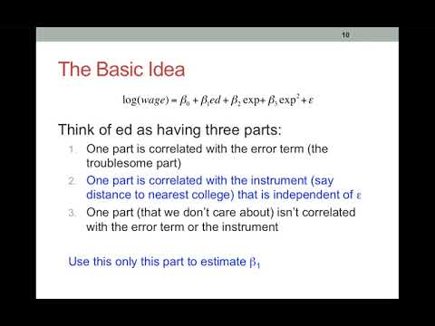 An intuitive introduction to Instrumental Variables