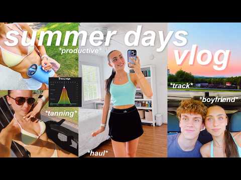 summer days in my life 💝 *white fox haul, tanning, boyfriend, track meet, + more*