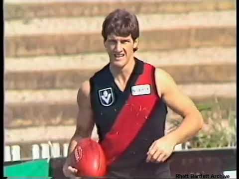 Kerry Good, former North Melbourne player, playing for Essendon Reserves 1985. VFL Football