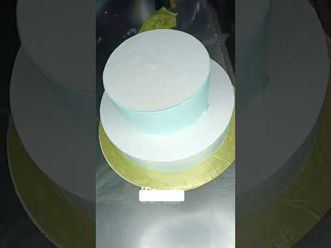 3H Bakery Double tier cake 🎂#cake #cakedecoration #cream #cakedesign #newcakesdesign