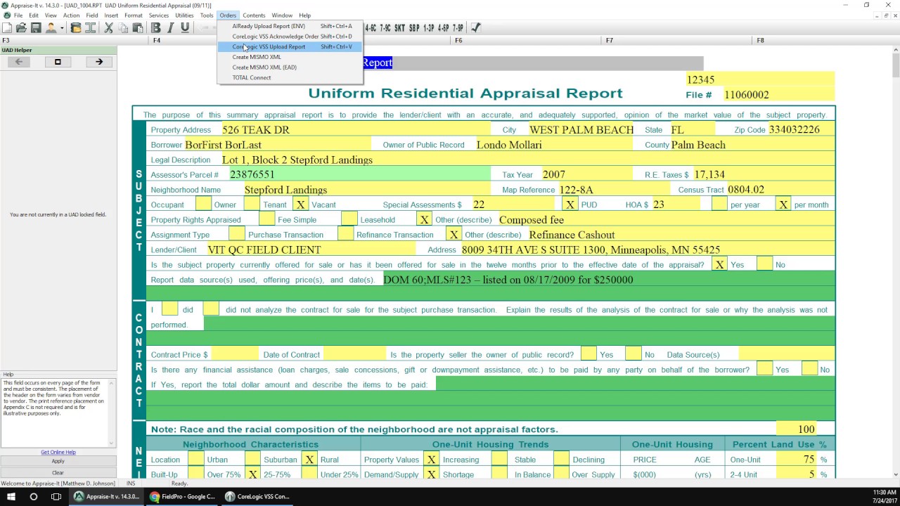 CoreLogic VSS Uploader