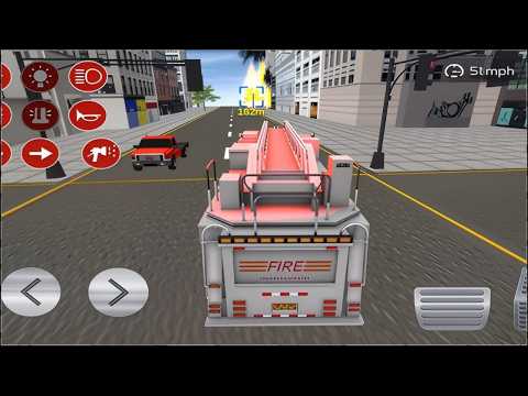 Fire Truck City Rescue Simulator - 911 US Emergency Fire Truck Driving 3D - Android Gameplay