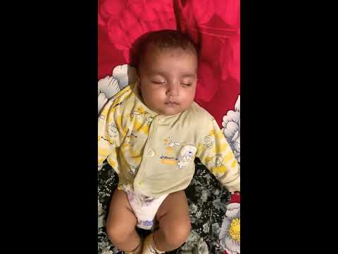 Dhyanvi 2 Months 26 Days Sleeping on the rhythm 🎼🎹🎸🎺