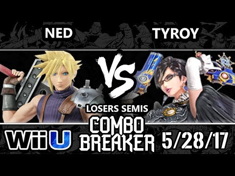 Combo Breaker 2017 Smash 4 - E2C | Tyroy (Bayonetta, Marth) vs Ned (Cloud) - WiiU Losers Semis
