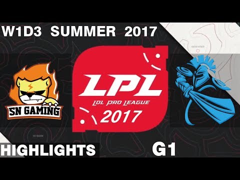 SNG vs NB | Game 1 | HIGHLIGHTS | LPL SUMMER 2017 | Suning Gaming vs NewBee