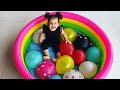 Baby Amira Playing With Colored Balloons Adel Et Sami