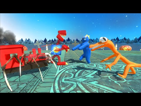 Choo Choo Charles + Boxy Boo vs Rainbow Friend Red + Rainbow Friend Orange - ARBS