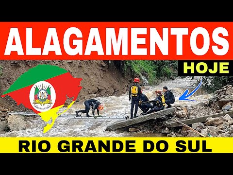 🚨CHUVAS provocaram ALAGAMENTOS no RIO GRANDE DO SUL- imagens chocantes