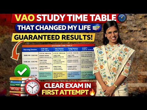 “VAO Study Time Table That Changed My Life 📚 | Guaranteed Results! Clear Exam in First Attempt 🔥”