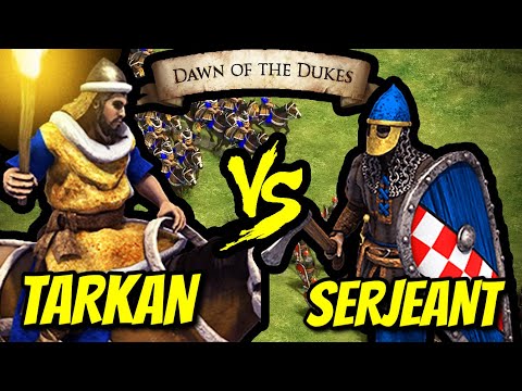 158 Elite Tarkans vs 200 Elite Serjeants (Total Resources) | AoE II: Definitive Edition