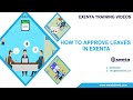 Approving leaves in Exenta HRMS