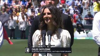 Australian National Anthem performed by Chloe Cast