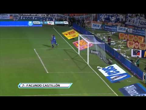 Gol de Castillón.Godoy Cruz 1 River 1. Torneo Final 2013. Fútbol Para Todos