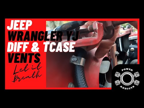 Jeep Wrangler Axle Vent tube Install #poweraddictscrew #jeepyj #wrangleryj