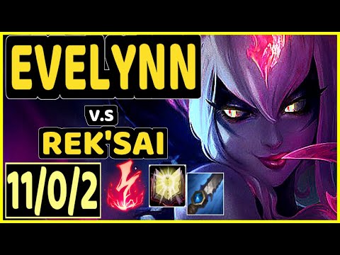 PANTS ARE DRAGON (EVELYNN) vs REK'SAI - 11/0/2 KDA JUNGLE CHALLENGER GAMEPLAY - NA