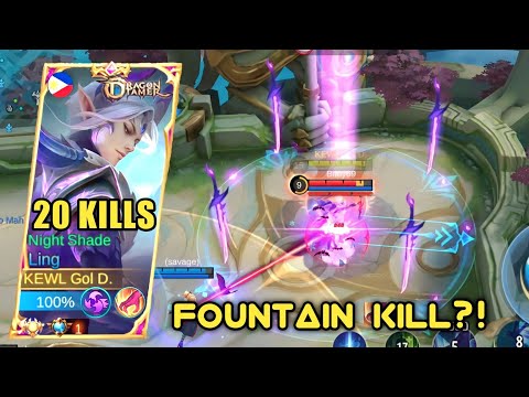SUPER AGGRESSIVE LING | NO MERCY EVEN IN ENEMY FOUNTAIN?! ~ Fast Hand Ling Mythical Glory Gameplay!!