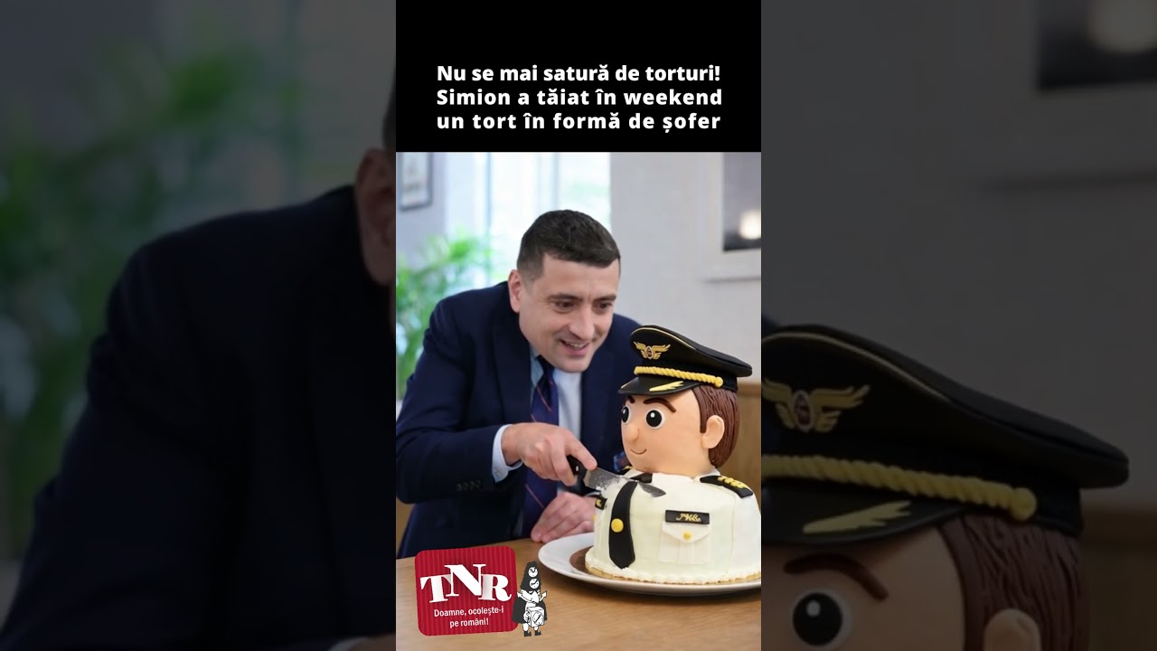 Nu se mai satură de torturi! Simion a tăiat în weekend un tort în formă de șofer