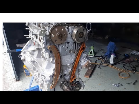 MAZDA . LF ENGINE TIMING CHAIN REPLACEMENT.#mazdatiming#replacetiming#fordtiming