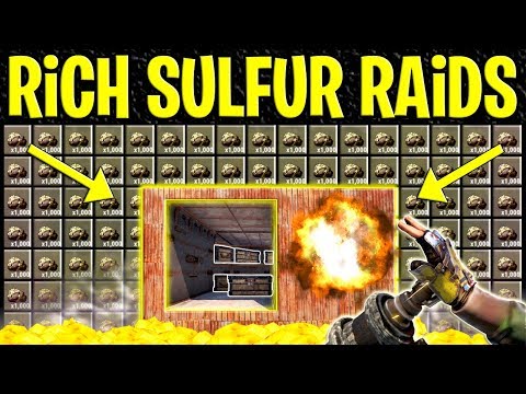 Rust SULFUR JACKPOT RAID - PvP Raiding RICH CLAN BASES (Rust Raids PvP)