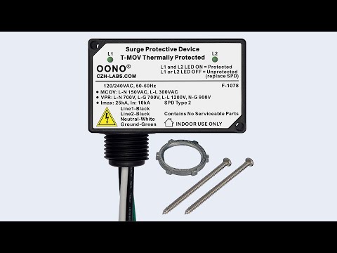Split-phase 120/240VAC Surge Protective Device, OONO F-1078