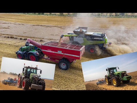 PD Močenok | Diskovanie pšeničného strniska | Mlátenie pšenice |2x Lexion 7700 | Fendt,JohnDeere