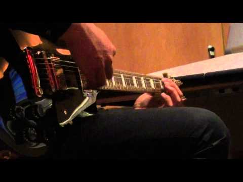 LUNA NEGRA - Juanba grabando segunda guitarra con Gibson Les Paul (toma 1)