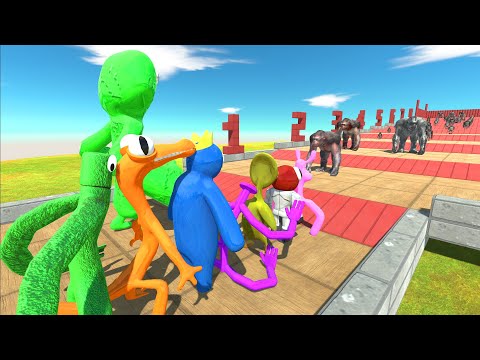 Mutant Primates Climb Challenge | Jumbo Josh VS Rainbow Friends - Animal Revolt Battle Simulator