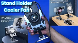 NEIKU 🔥 Phone Cooler Holder / Stand Holder Cooler 🔥 Holder for HP / Tablet Aluminum Alloy