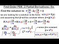 Math: Partial Differential Eqn. - Ch.1: Introduction (21 of 42) 1st Order PDE (2 Partial Deriv.) Ex