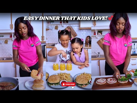 Homemade Juicy Hamburgers for Family Dinner 🍔 | Easy Kids-Friendly Burger Recipe