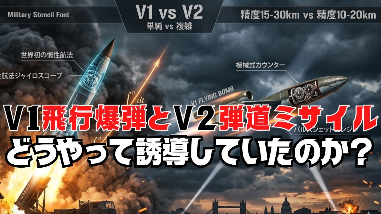 【誘導システムから見た】V1飛行爆弾とV2弾道ミサイル