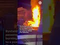 Videos shows Domino's store engulfed in flames after explosion #Shorts