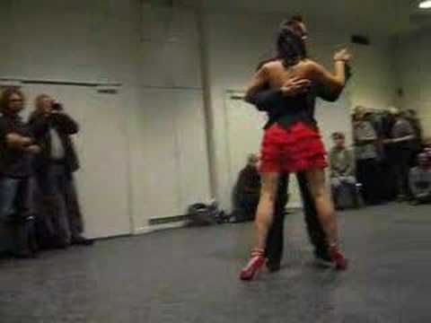  Linus Aabye Jensen  and  Raquel Marques  are  dancing  to  the  tango  "  En Esta Tarde Gris  "