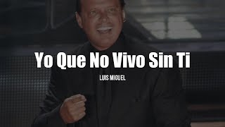 Luis Miguel - Yo Que No Vivo Sin Ti (Letra/Lyrics)