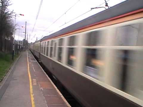 DB Schenker 67029+67003 thrash south at Leyland with 47812 on the rear 5th April 2010
