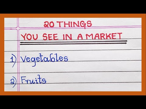 Things you see in Market | 10 | 20 Things you see in Market in English