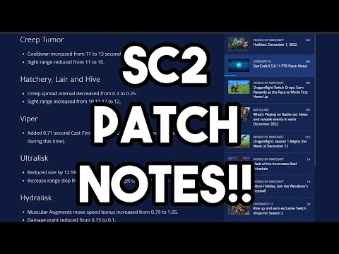 SC2 Patch Notes 5.0.11 - What's Changed?