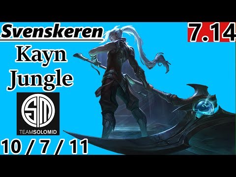 TSM Svenskeren as Kayn Jungle - S7 Patch 7.14 - NA Challenger - Full Gameplay