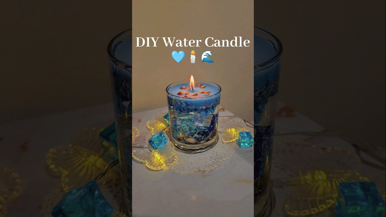DIY Water Candle 🌊🩵 #craft #creative #candlemaking #candle #ocean #diy #shortvideo #shorts #amazing