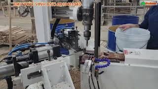 Cặp Máy cắt khoan eke tam giác Woodmaster bàn giao tại Bình Dương