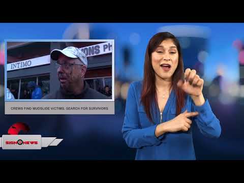 Crews find mudslide victims, search for survivors (ASL - 1.11.18)