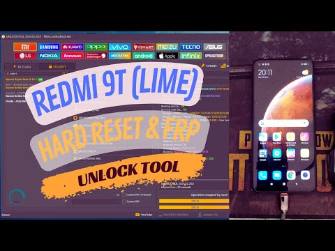 redmi 9t (lime) hard reset and frp unlock tool✔️
