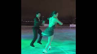 &quot;Danse Macabre&quot; - Hannah Lim &amp; Ye Quan, Korean Ice Dancers perform at Vieux-Port de Montréal