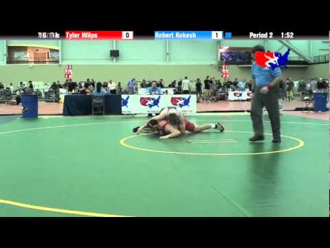 University Nat`ls FS  79 KG / 174 lbs: Tyler Wilps vs. Robert Kokesh