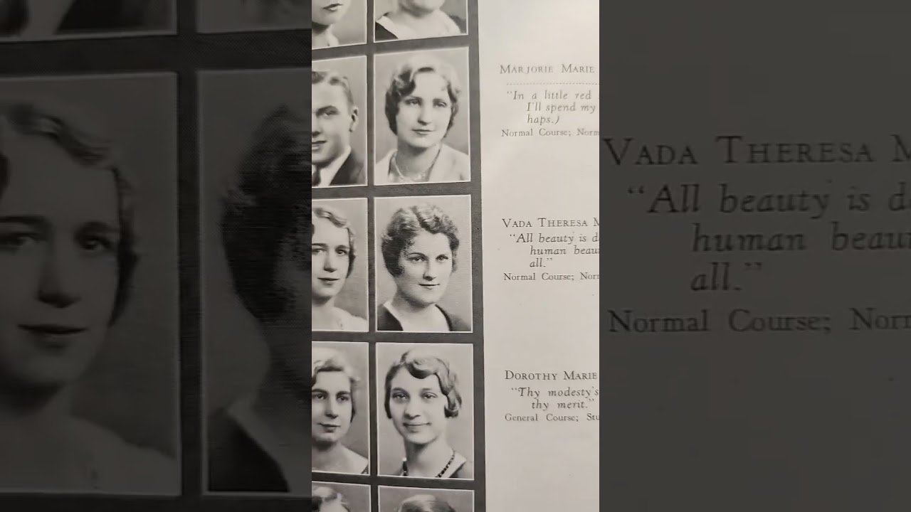Vintage names in my 1932 Davenport High School Yearbook #babynames #namelist #vintageyearbook
