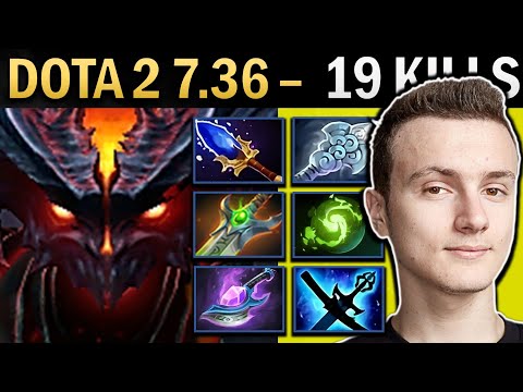 Shadow Fiend Dota 2 7.36 Miracle with 19 Kills and Aghanims - TI13