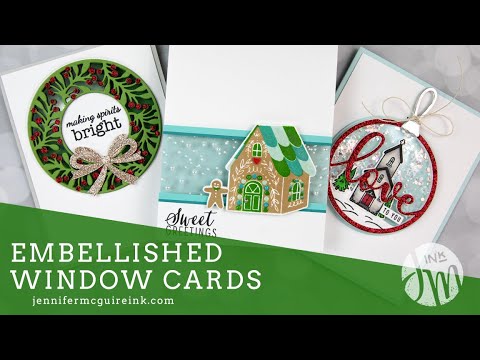 Embellished Window Cards